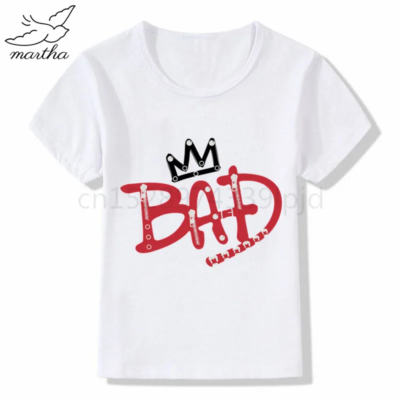 Детская белая футболка с принтом Майкла Джексона забавная мультипликационная