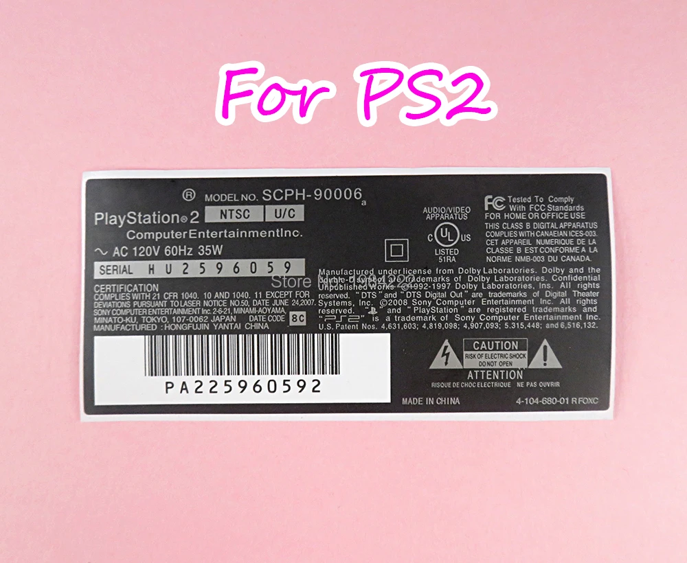 100 шт. для PS2 консоли Корпус наклейка Shell этикетка уплотнения Playstation 2 Вт 7 9 | Запасные части -4001175608617