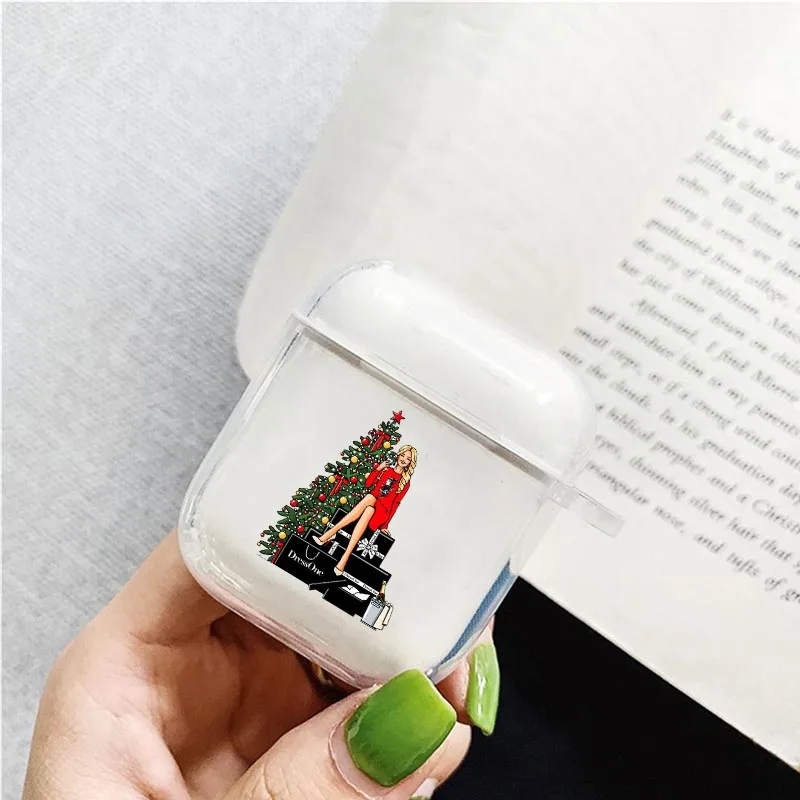 

Christmas New Year gifts elk snow Soft Cases For Apple Airpods 1 2 For AirPods Pro Protective Bluetooth Wireless Earphone Cover