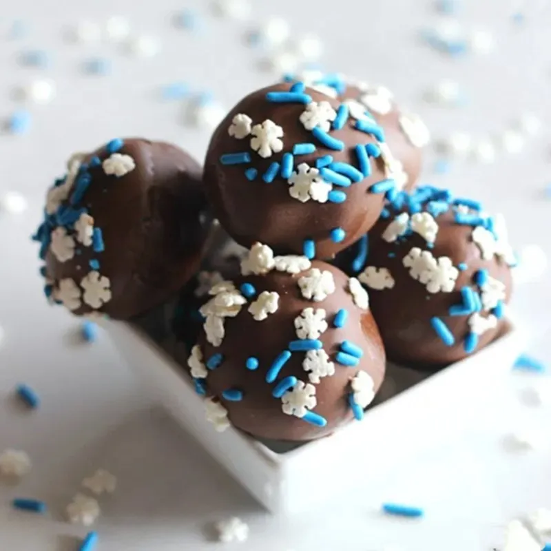 35 г Рождественский торт Снежинка украшения синий и белый съедобные жемчужные