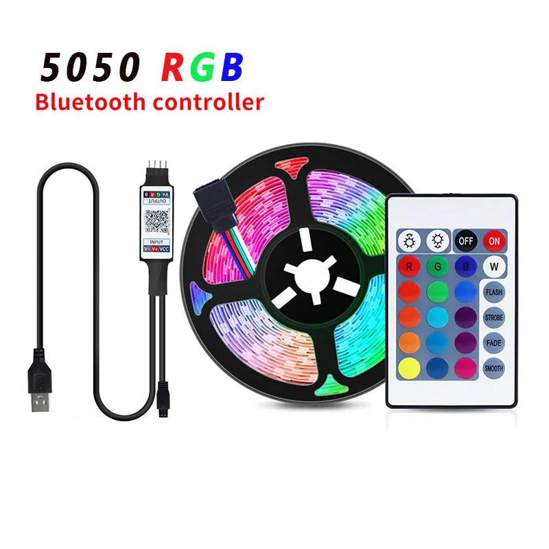 

1M 2M 3M 4M 5M LED TV light 5V USB Bluetooth RGB Neon Backlight smart LED strip Light For tv HDTV background decoration Lighting