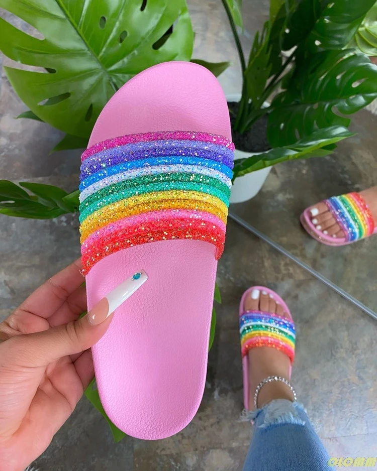 Горячая Распродажа 2020 женская обувь Сезон лето Тапочки с плоской подошвой Обувь