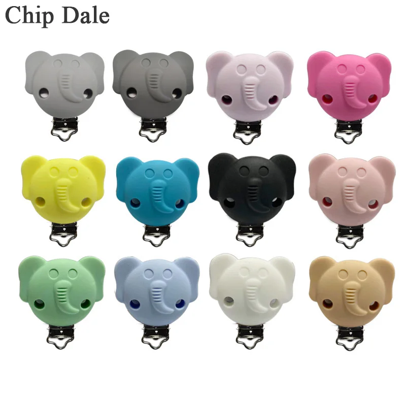 Силиконовый зажим для соска в виде слона 1 шт. зажимы младенца пустышки цепочки