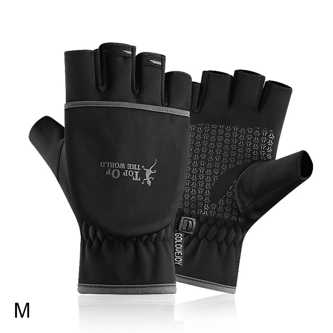 

DB45 Half Finger Plush Gloves Touch Screen Men And Women Winter Riding Cycling Winter Velvet Cold Protection Warm Driving Gloves