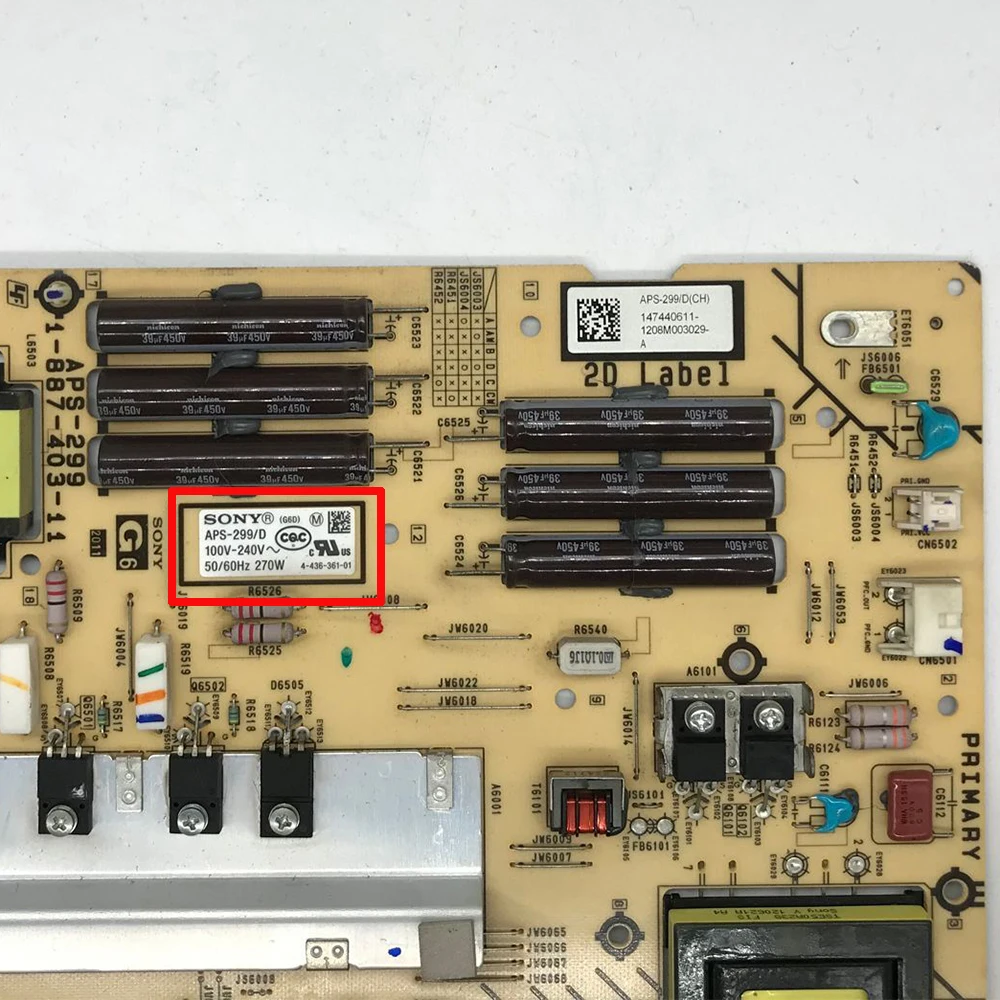 APS 299/D плата поддержки питания 299 D для SONY TV профессиональные ТВ части 1 887 403 11
