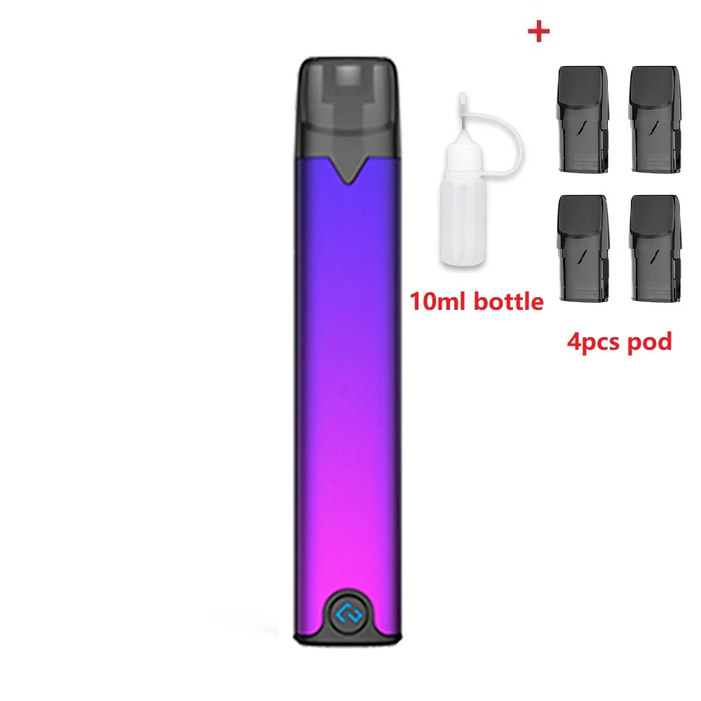 4pods 1bottle Purple Комплект Hcigar Akso OS Pod 420 мАч встроенный аккумулятор с системой блокировки пряжки и 1,4 мл многоразовый стручок Vape - Цвет: 4pods 1bottle Purple