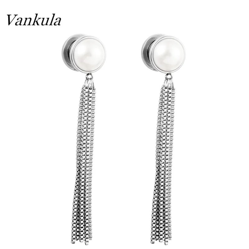 Ушные сережки Vankula 2 шт. измерительные заглушки размер 6-16 мм нержавеющая сталь 316L