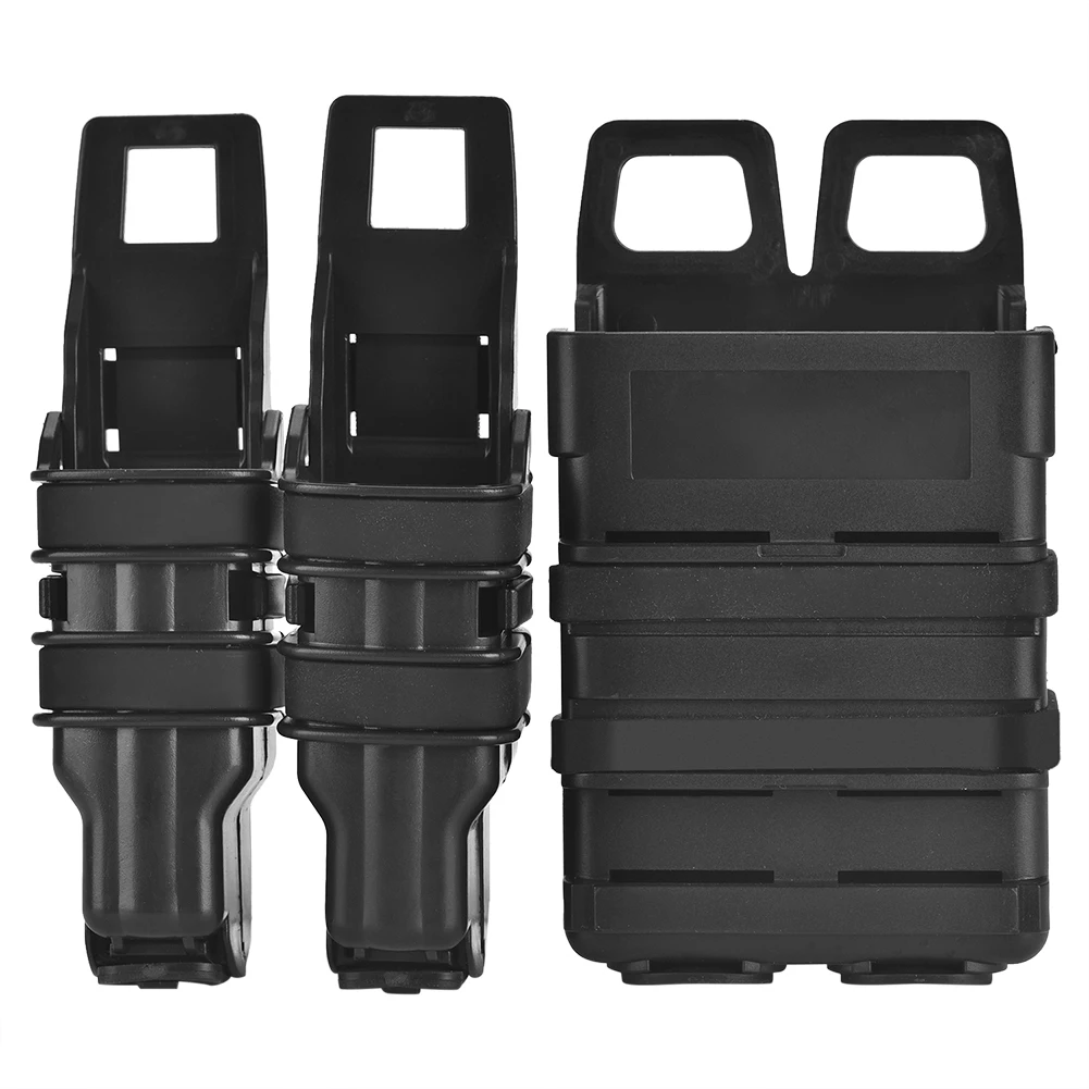 

Tactic Molle Holster Magazine Bag Rifle Pistol Mag Pouch Set for Military Hunting Game(Black)