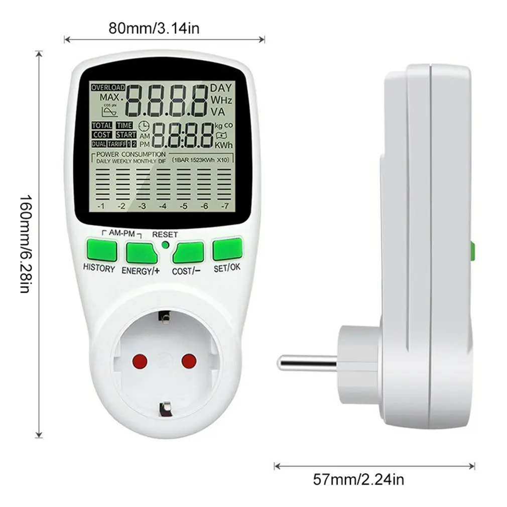 

Plug Meter To Measure Current Voltage Power Convert To Electricity Bill Digital LCD Energy Meter Watt Meter Electricity Power