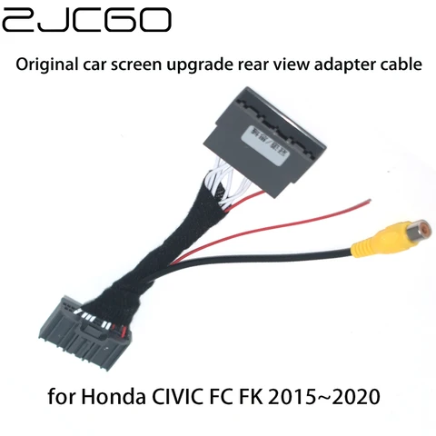 Автомобильный адаптер для камеры заднего вида с RCA кабелем для Honda CIVIC FC FK 2015 ~ 2020 оригинальный заводской экран видеовход
