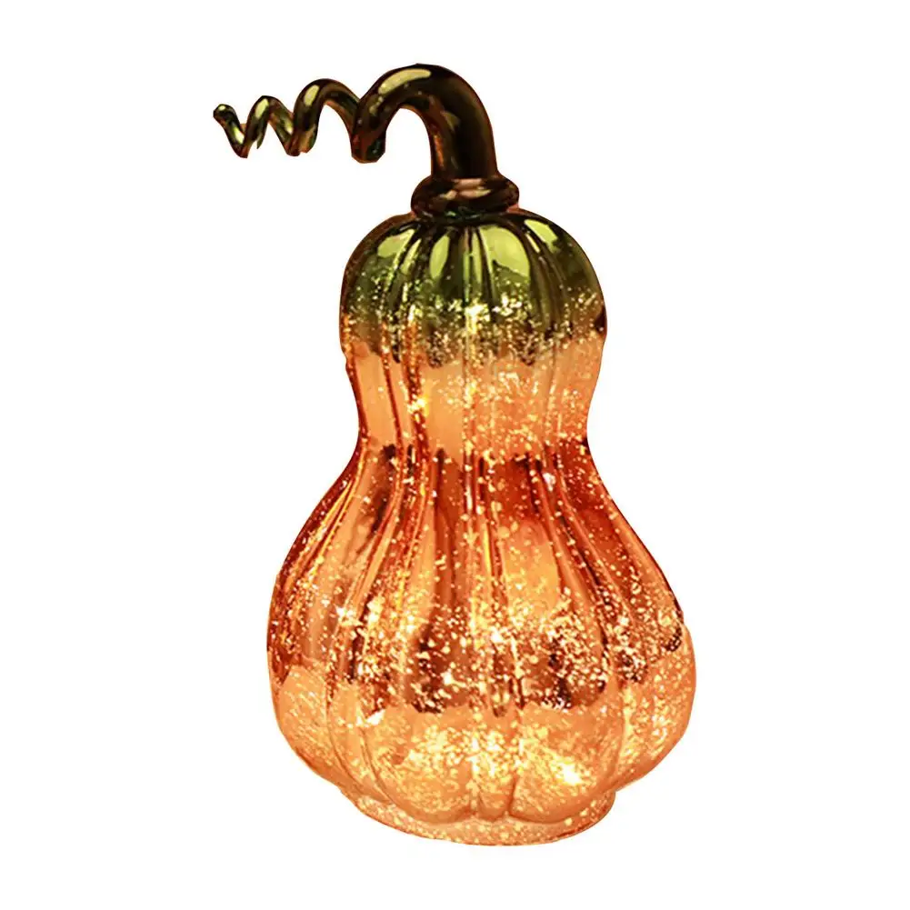 

Стеклянная лампа в виде тыквы на Хэллоуин, светящаяся тыква, яркое украшение, товары для вечерние