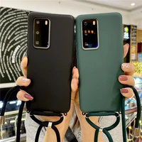 Strap Cord Lanyard Phone Cases For Samsung Galaxy Edge S10 S10e S21 S20 Note Plus Lite Ultra Cover