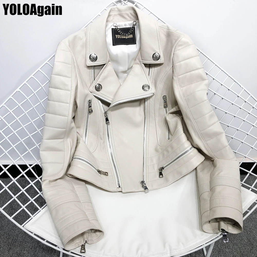 Женская куртка из натуральной овечьей кожи yoloager|Кожаные куртки| |