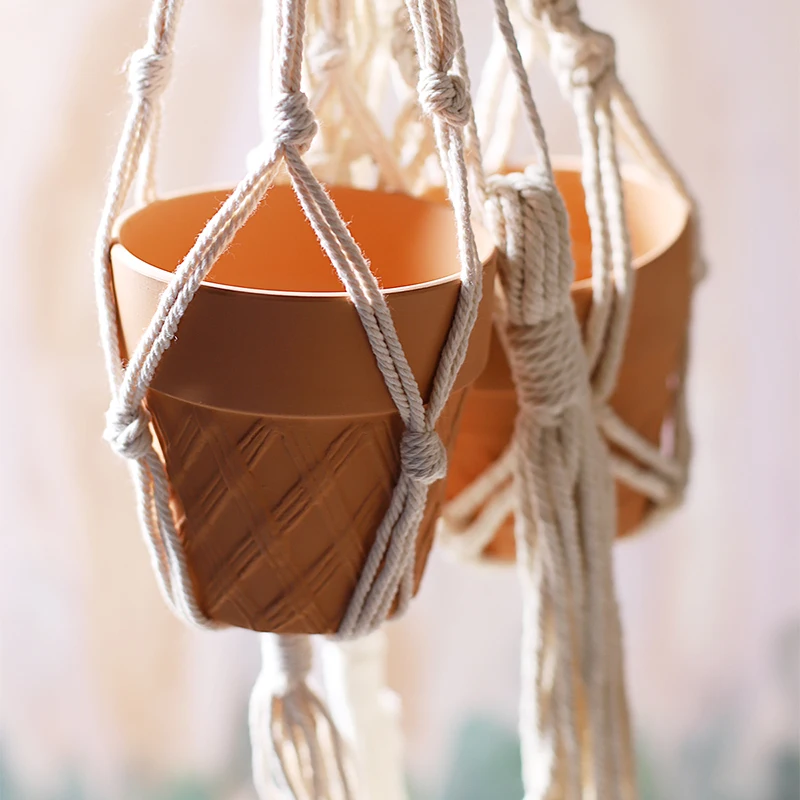 Подвесной цветочный горшок декоративный садовый керамический для растений на