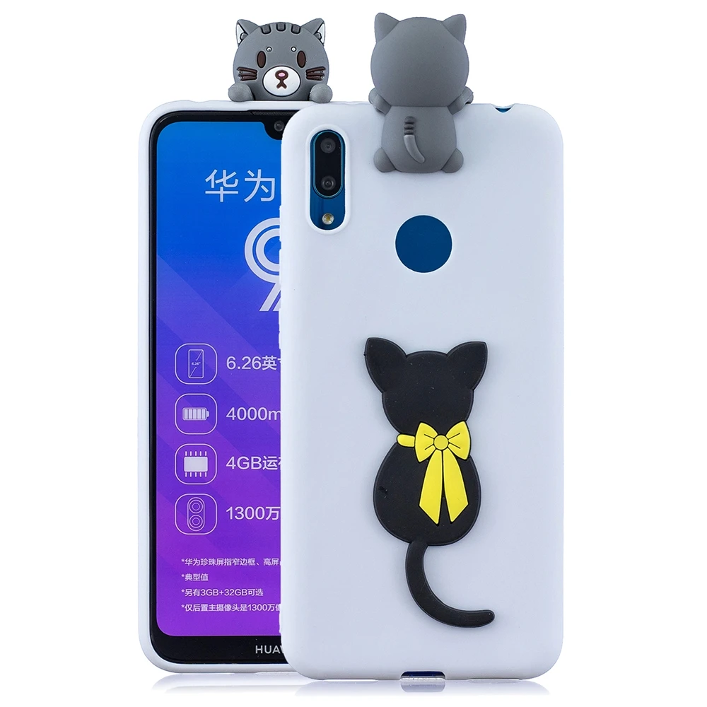 3 Etui huawei Y6 Y7 Prime чехол Крышка Y5 Y7 Y9 симпатичный типа сделай себе сам 3D собаки в форме единорога панда силиконовый чехол для принципиально huawei Y6 Y7 Y9 чехол - Цвет: 3