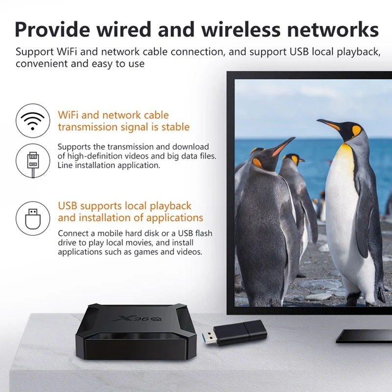 Приставка Смарт ТВ X96Q Android 10 0 четырехъядерный Allwinner H313 1 ГБ 8 Гб поддержка 4K