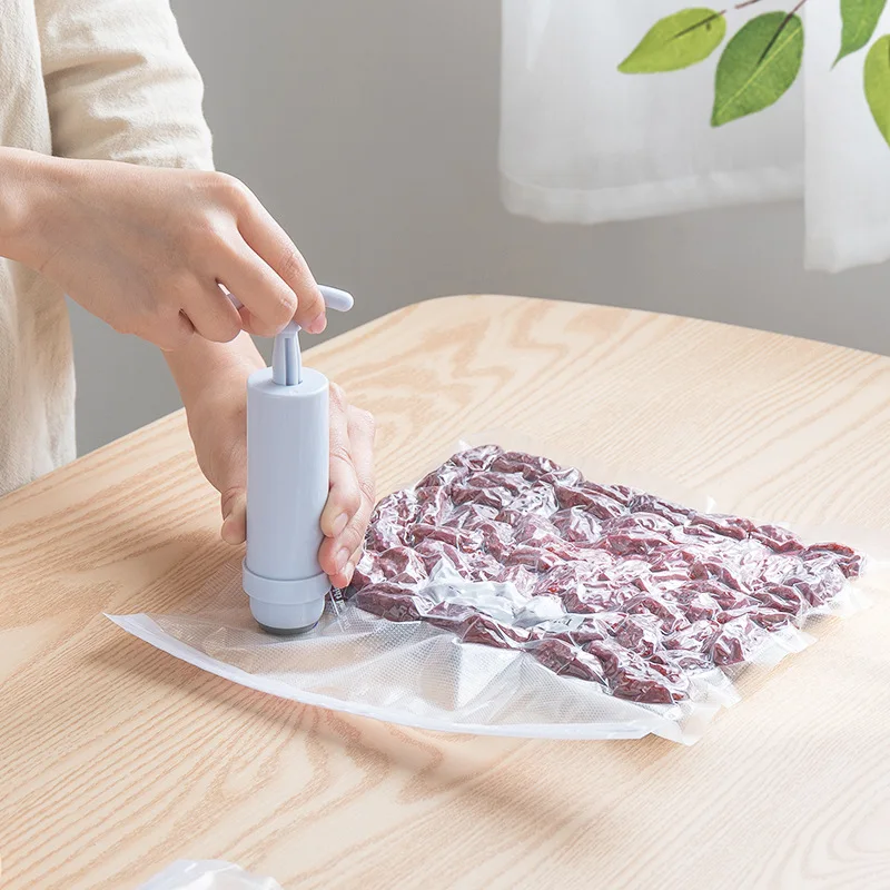 

10Pcs/set Food Storage Bag Vacuum Sealer Bags with Free Pump Kitchen Reusable Food Packaging Freezer Bag Snack Vacuum Zipper Bag