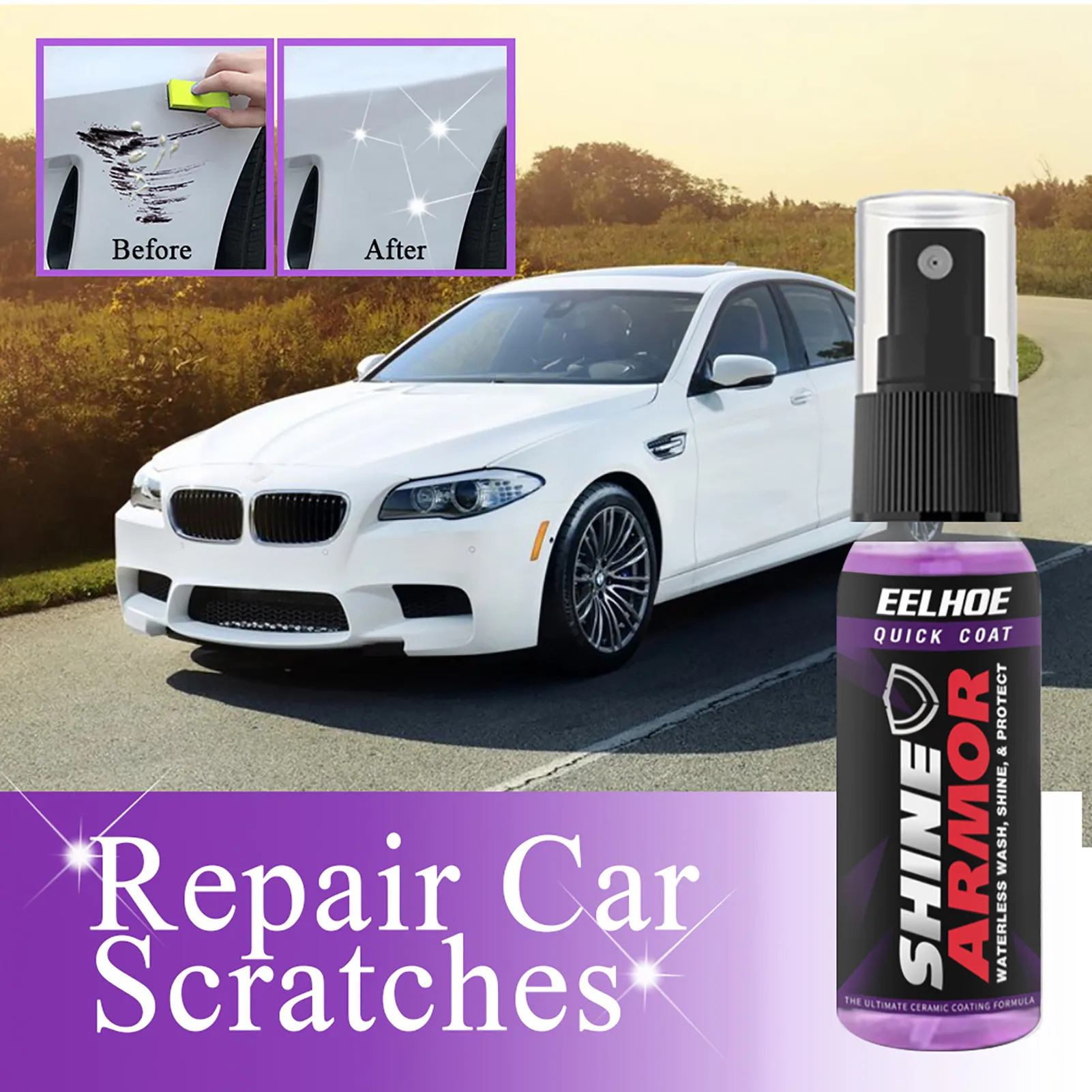 

Car Scratch Repair Nano Spray 30/120ml Anti Scratch Spray Crystal Coating Auto Lacquer Paint Care Polished Glass Coating Wax