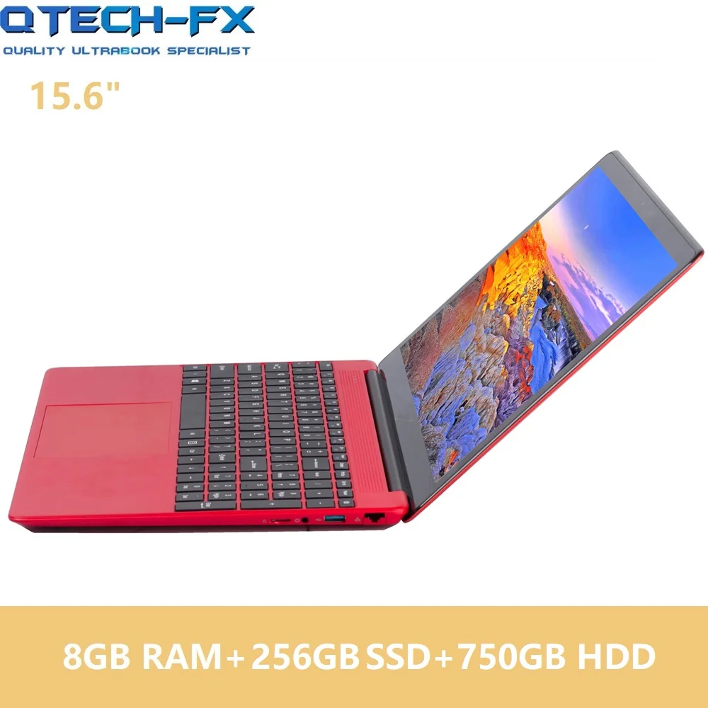 256-750RD Ноутбук 15,", 8 Гб ОЗУ, 128 Гб SSD+ 750 Гб HDD, быстрый процессор, Intel Pentium, 4 ядра, Windows 10, Студенческая, французская, немецкая, испанская, русская клавиатура - Цвет: 256-750RD
