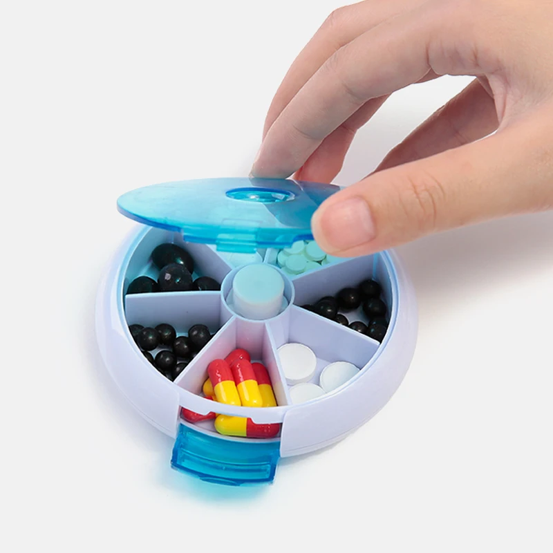 7 Compartment Pill Storage Box Travel Medicine Rotation Holder Organizer Outdoor Candy Container Case Boxes Cajas Organizadoras | Дом и сад