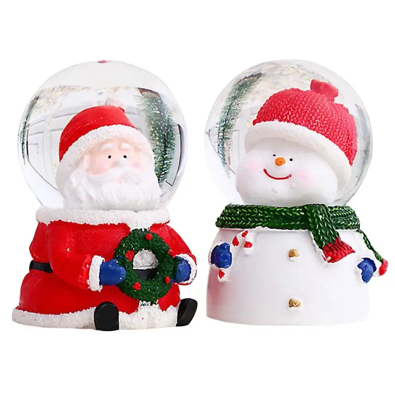 2 шт. стеклянный шар Санта Клаус|Статуэтки и миниатюры| |