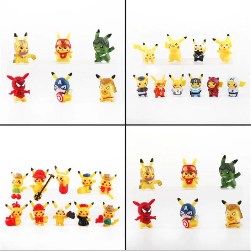 

6/8/10 Pcs POKEMON Pikachu Bulbasaur Psyduck Pocket Monster One Piece Anime Toys Action Figure Pvc Model Cute Pokemon Roles Toy