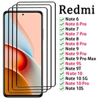 Закаленное стекло для Xiaomi Redmi Note 1010S9S9876 Pro, протектор экрана 3D, полное покрытие, HD, прозрачное, устойчивое к царапинам, 3 шт.упаковка