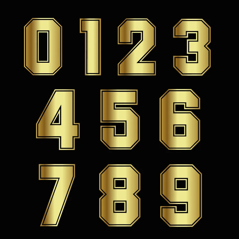 Оригинальная виниловая Светоотражающая наклейка WaveHands с цифрами от 0 до 9 для