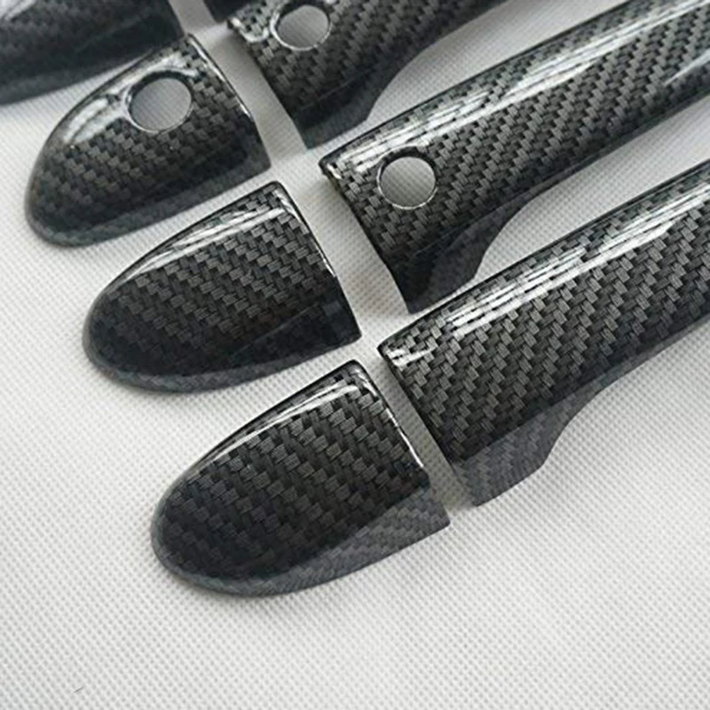 Спорт углеродного волокна Стиль дверная ручка Накладка для Mazda 2 3 6 CX-3 CX-5 CX-9 (с