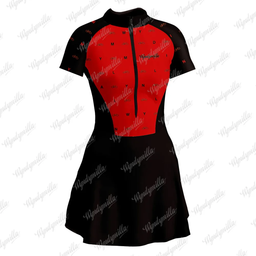 

Wyndymilla Triathlon Skinsuit Skirt Cycling Skirt Bike Outfit Skirt Dress Breathable Lycra Maillot Vestidinho outdoor Run Skirt