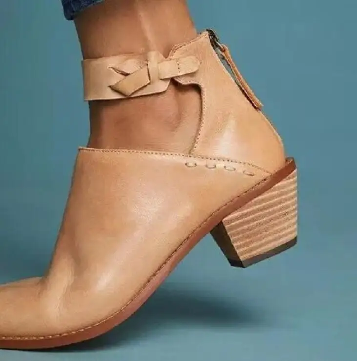 

Женские ботильоны, осенняя женская повседневная обувь, женская модная однотонная удобная обувь на плоской платформе с круглым носком и рем...