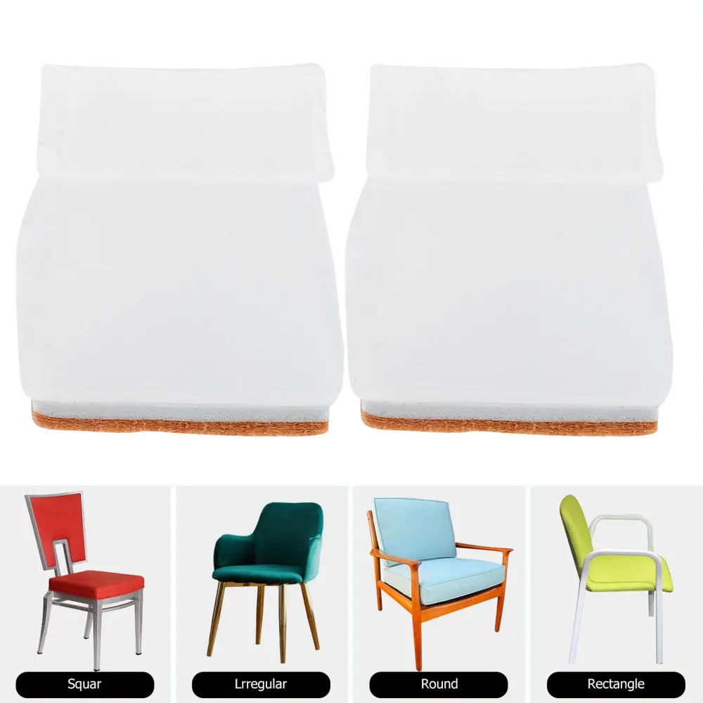 

1 Set 16Pcs Thickened Table Leg Covers Chair Leg Covers Furniture Caps (White)