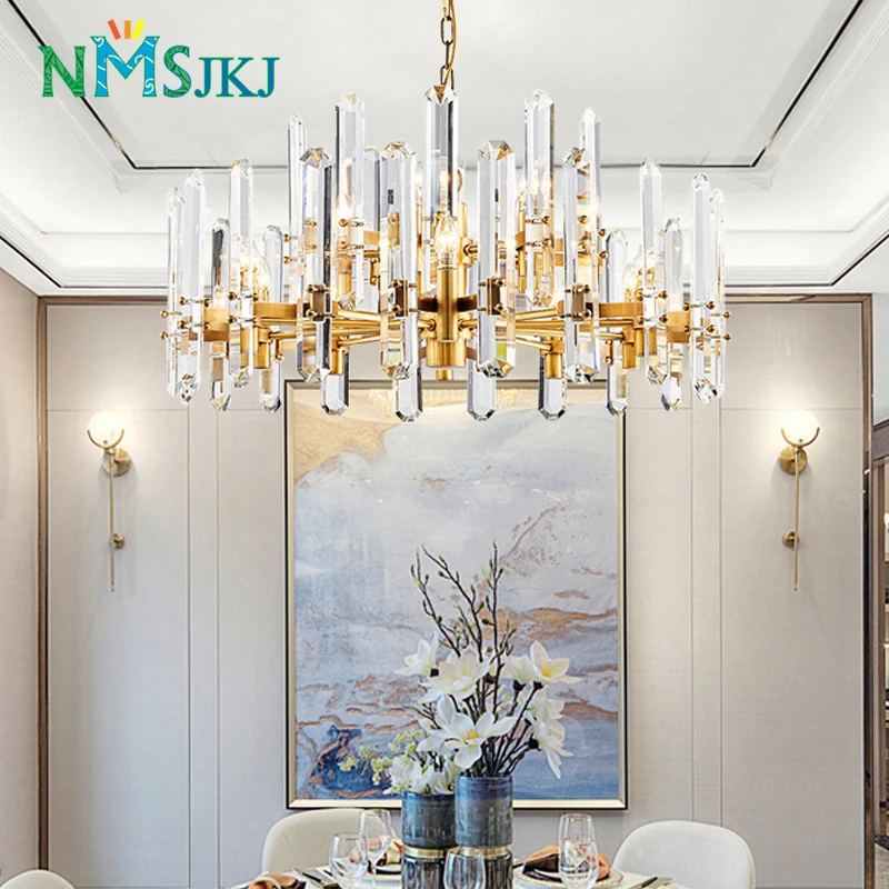 Постмодерн роскошная хрустальная люстра гостиная ресторан освещение вилла