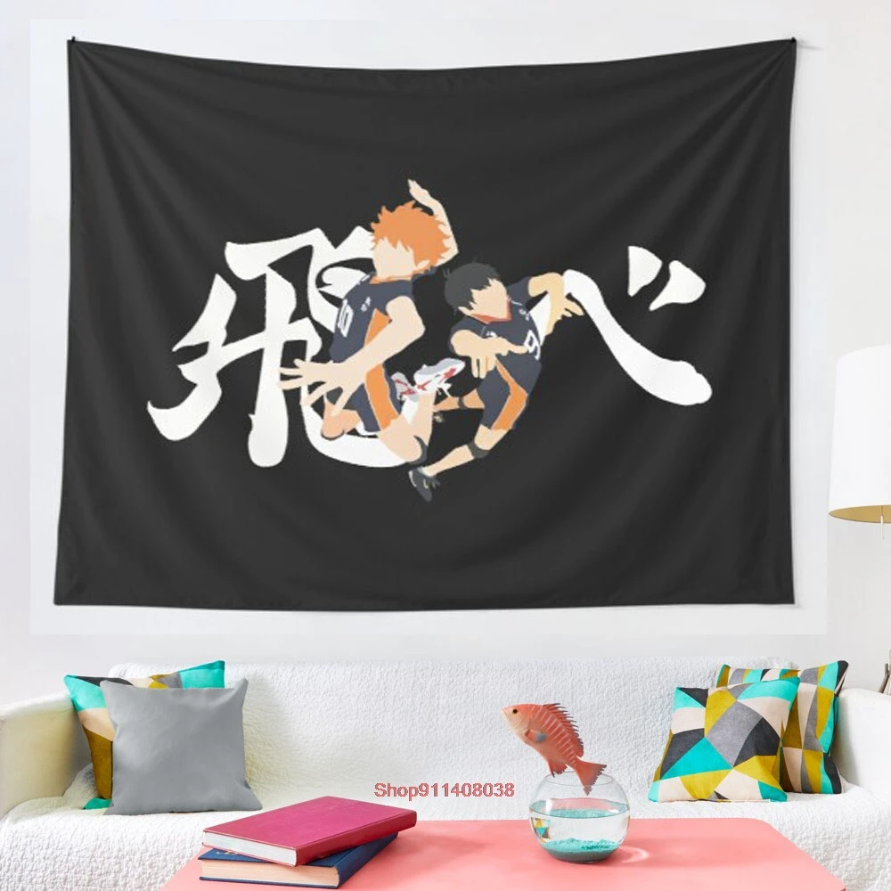 

Гобелен karasuno для команды, настенное пляжное полотенце, плед, одеяло, коврик для пикника и йоги, гобелены, украшение для дома