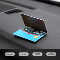 auto fastener card bill holder mount portable car parking card clamp desktop stand vehicle card fixed holder clips