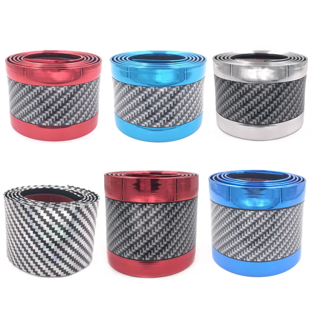 Автомобильные наклейки из углеродного волокна вид автомобиля порога Накладка на