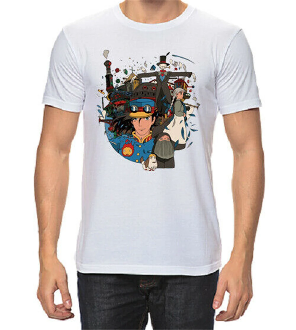 Мужская футболка с подвижным замком Howl'S новая модная бирками размера плюс