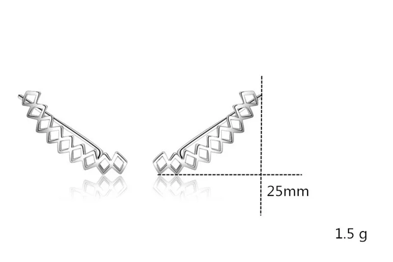 Модные женские серебряные серьги 925 модные геометрические для пирсинга Женские