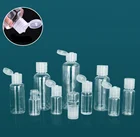 50 шт в наборе, 5 мл-100 мл Пластик ПЭТ прозрачный флип-крышкой лосьон бутылях косметические чертежам заказчика контейнеры дорожные жидкость многоразового флаконы