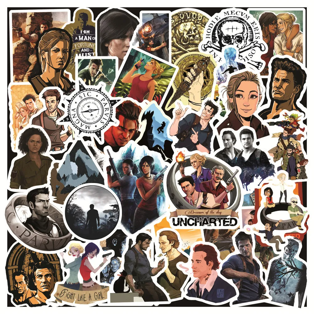 

10/30/50PCS Movie The Art of Uncharted Stickers Aesthetic Laptop Water Bottle Waterproof Graffiti Decal Sticker Packs Kid Toy