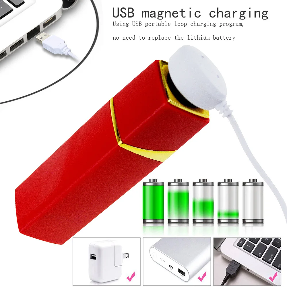 Мини-вибратор для губ с зарядкой от USB 10 режимов | Красота и здоровье