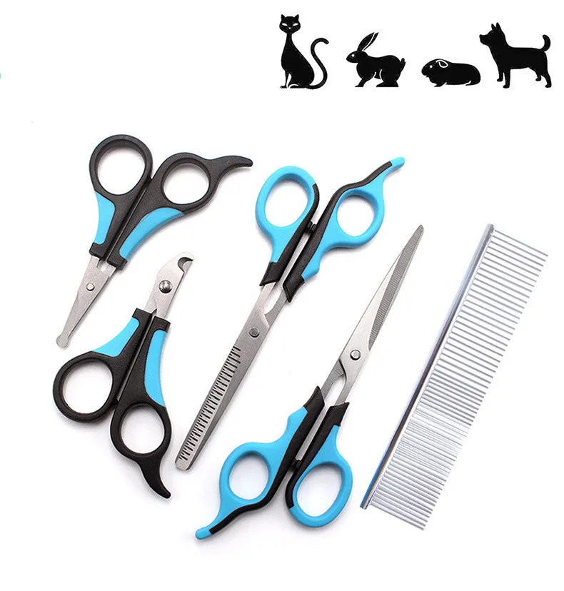 5 шт./компл. ножницы для ухода за собакой стрижки кошек Острые Ножницы инструмент