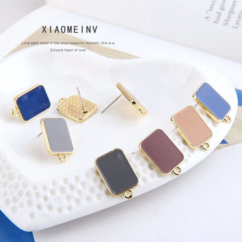 10 шт. новые модные капающие масляные одноцветные Подвески прямоугольные