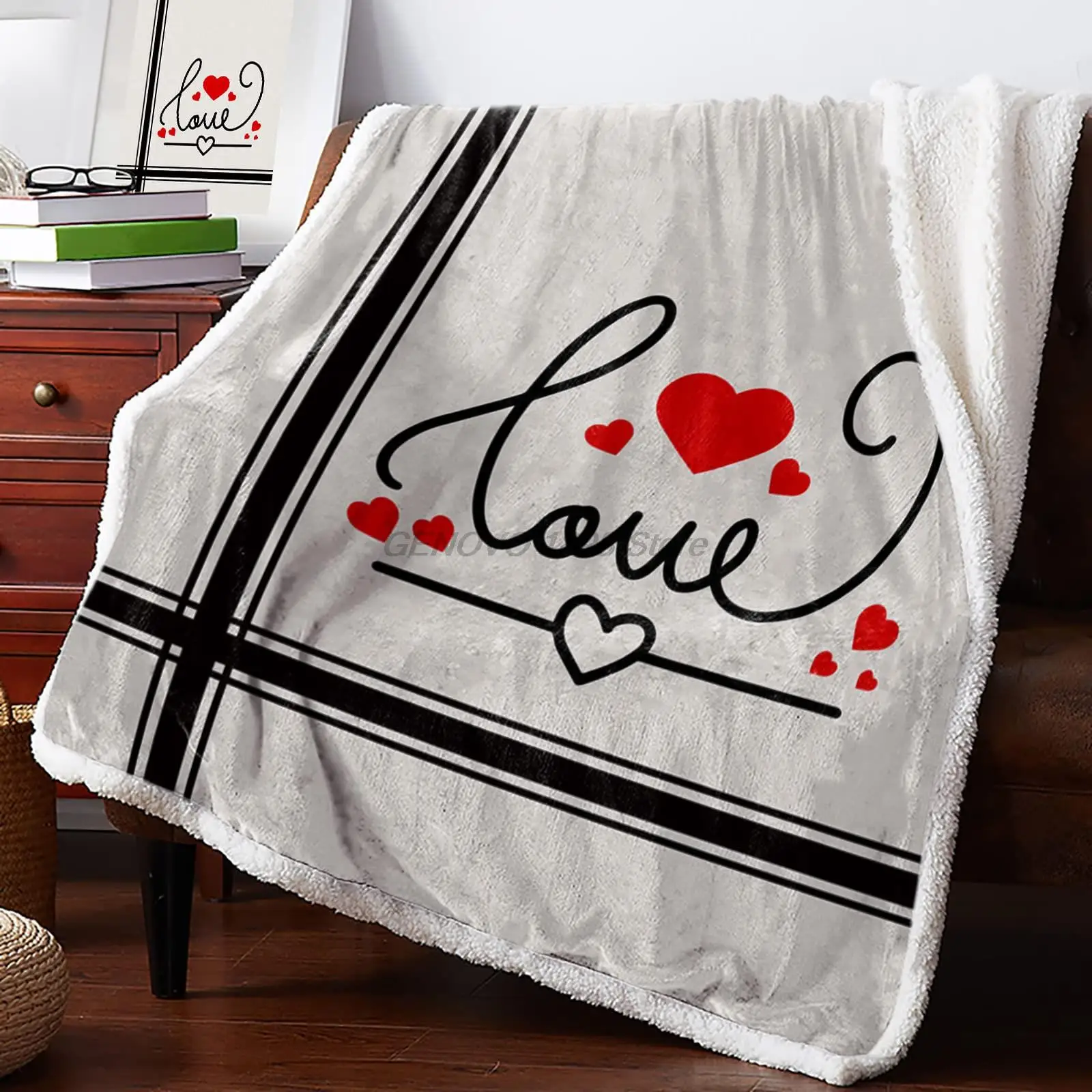 

Luxury Fleece Throw Blanket for Couch, Thick Fuzzy Fluffy Soft Cozy Bed Blanket, Reversible Sherpa Fleece Blanket for Sofa Chair