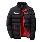 Мужская модная трендовая одежда Vespa с логотипом на молнии, 2021 хлопок, зимняя теплая Стильная мужская брендовая Классическая куртка