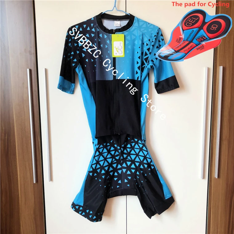 02-Pic Color Мужской спортивный костюм для триатлона, спортивная одежда, Ropa Ciclismo Maillot, Быстросохнущий комплект одежды из Джерси для велоспорта - Цвет: 02-Pic Color