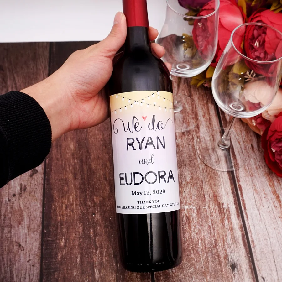 20 шт. наклейки для бутылок с вином персонализированные мы делаем вечерние DIY