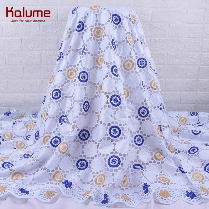 Kalume Высокое качество Нигерия Базен роскошная кружевная ткань 2020 модный