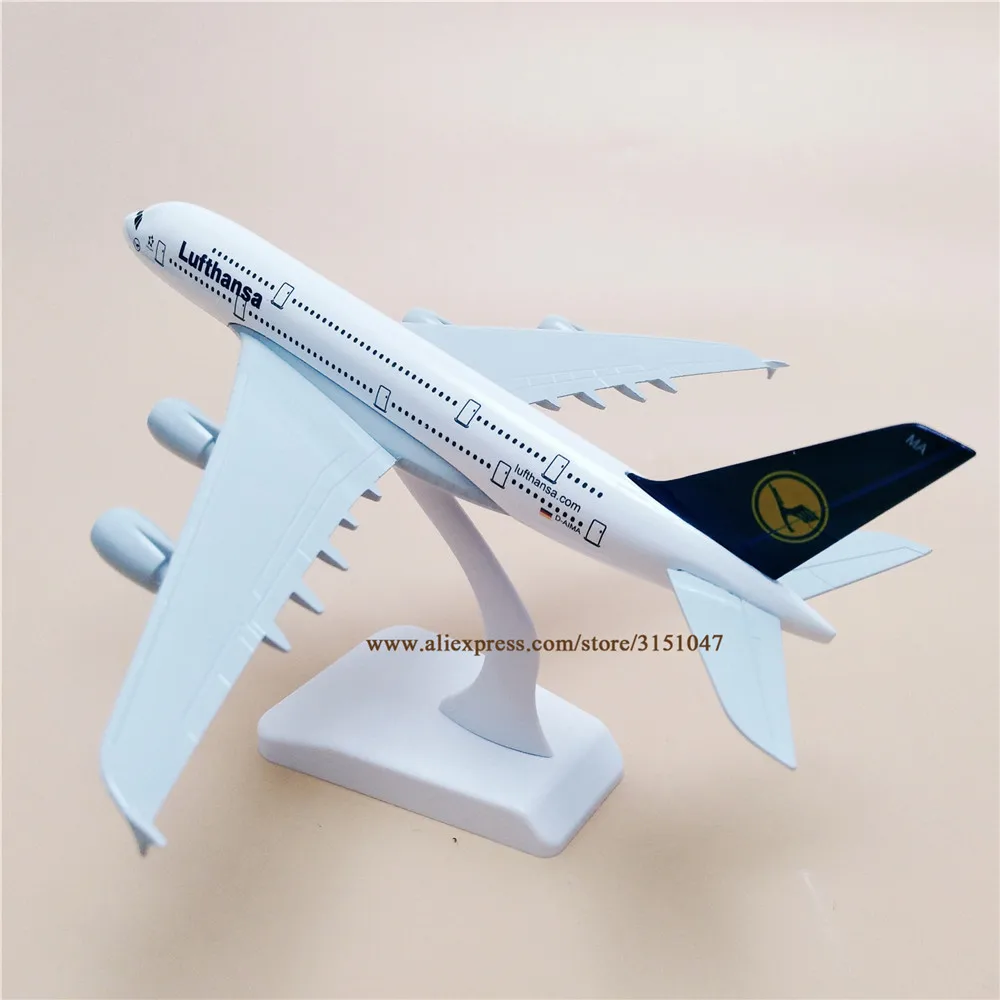 20 см металлическая модель самолета Air Германия LUFTHANSA Airbus 380 A380 Airways W Стенд самолет