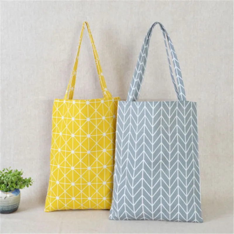 2018 New And Fashion Classic Five Eco Shopping Cotton Linen Tote Handbag Canvas Purse Pouch Shoulder Bag | Дом и сад